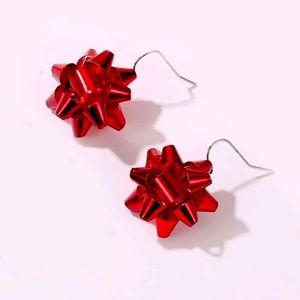 Christmas flower drop earrings
